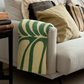 Detalle textura manta verde olive premium