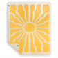 Manta amarilla Sunrise para decoración salón